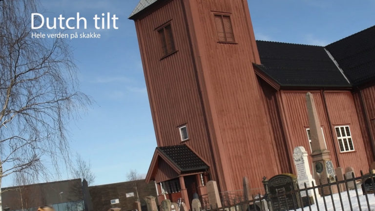 Elverum kirke med "dutch tilt"